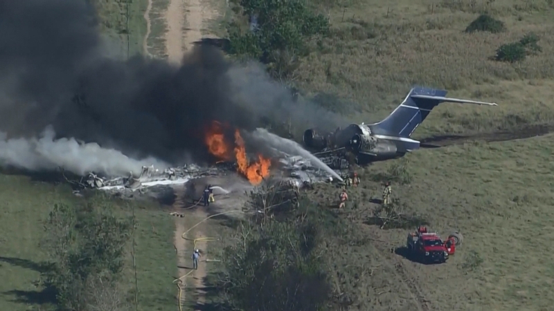 Local reports said the aircraft was taking fans to watch a play-off baseball game