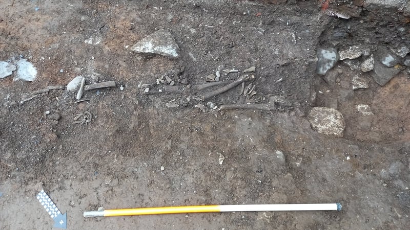 The remains predate the 19th Century building under which they were found (Pic: D Murphy, John Cronin and Associates)