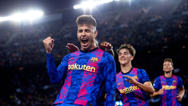 Pique scored a vital goal for Barcelona