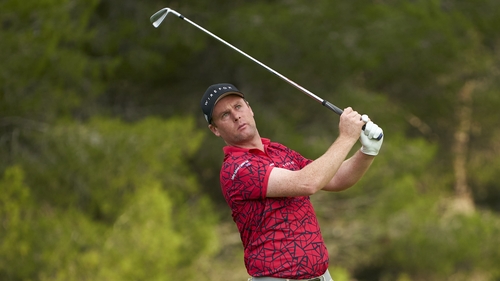 Jonathan Caldwell plays a shot during day one at Golf Santa Ponsa