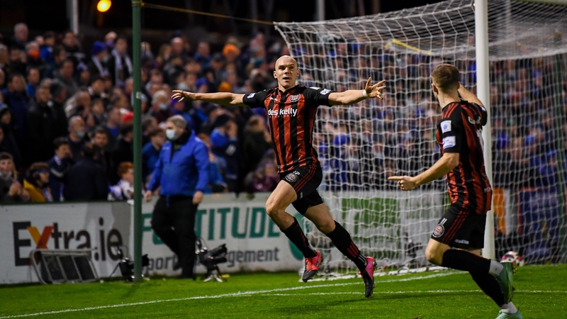 Georgie Kelly celebrates his decisive goal