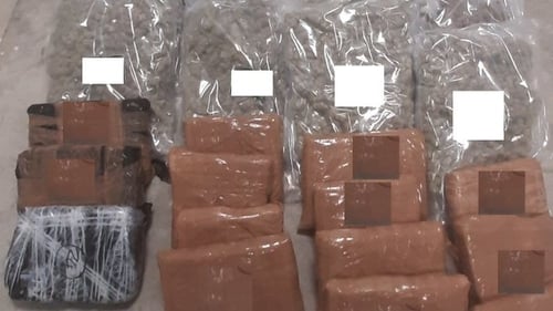 The drugs were found during the search of a vehicle in Carlow