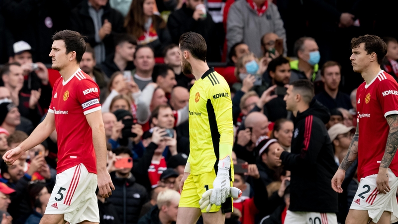 Harry Maguire (L) said United's performance was "not good enough".