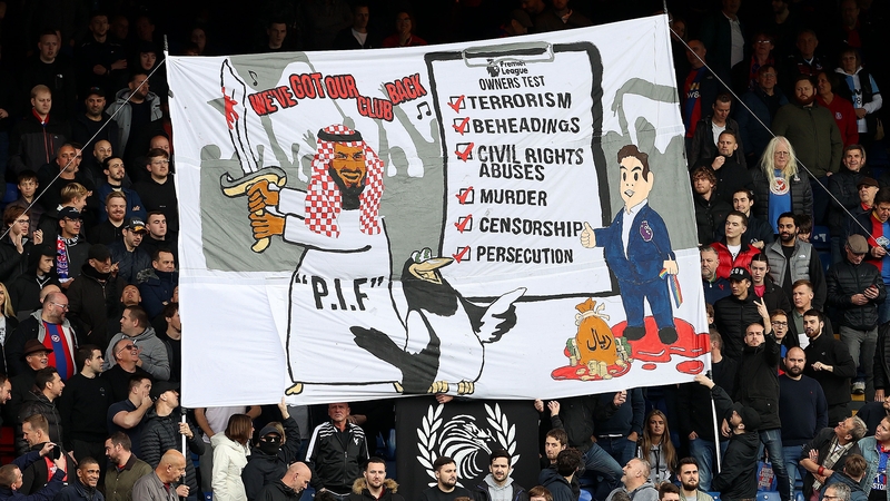 Palace fan group Holmesdale Fanatics has said they were responsible for the banner