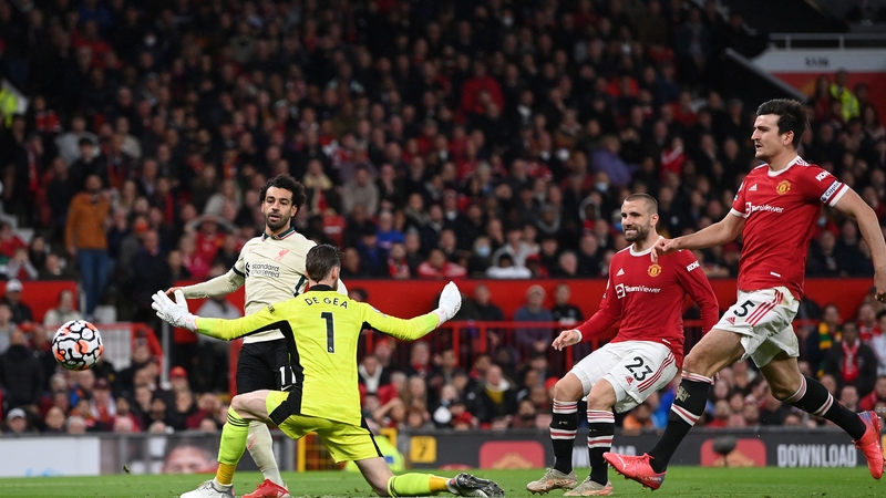 Shaw can only watch on as Mo Salah completes his hat-trick