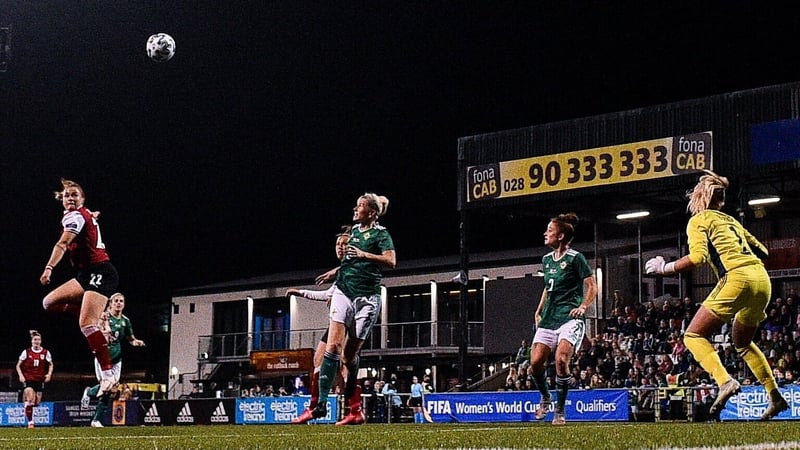 Stefanie Enzinger heads home the equaliser
