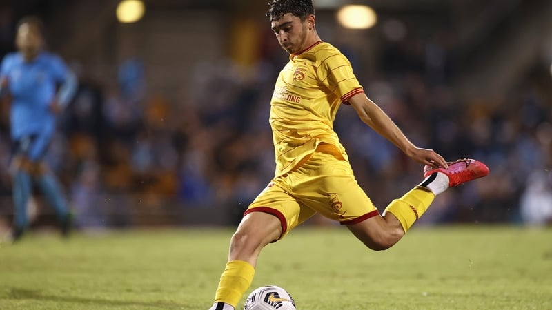 Josh Cavallo in action for Adelaide