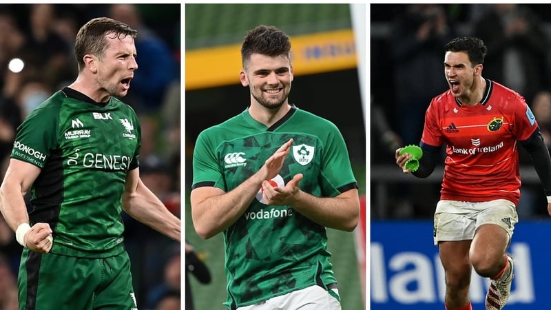 Harty Byrne (centre) and Joey Carbery (right) have been preferred to Jack Carty (left)