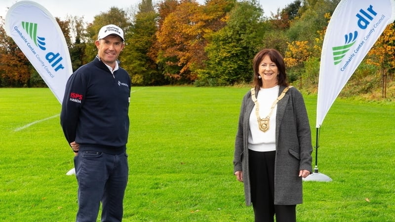 Pádraig Harrington with councillor Lettie McCarthy