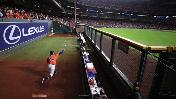 Jose Urquidy of the Houston Astros warms up in the bullpen