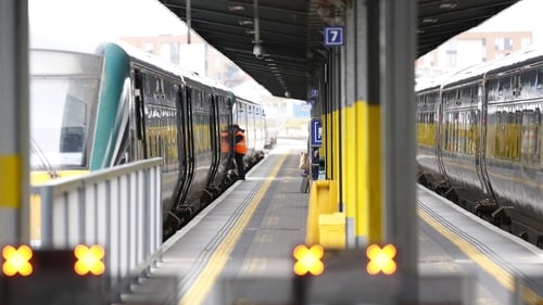 Rail services are continuing to operate between Portlaoise and Heuston Station in Dublin