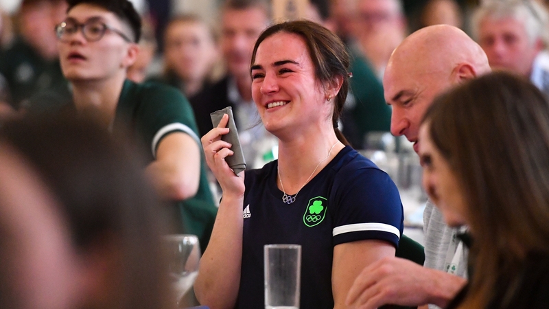 Kellie Harrington at the homecoming in Dublin Castle