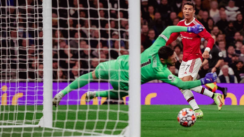 Cristiano Ronaldo volleys home the opener