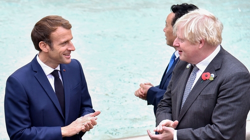 President Emmanuel Macron and Prime Minister Boris Johnson had a short meeting on the margins of G20 summit in Rome, aides said