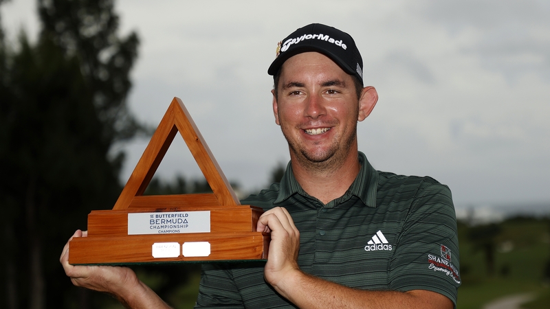 Lucas Herbert poses with the trophy