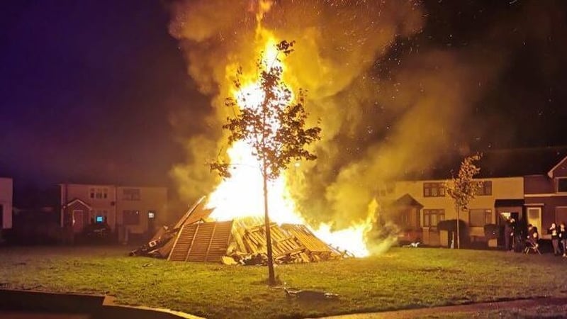 A large bonfire in Crumlin, Dublin (Inage: Dublin Fire Brigade)