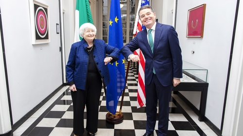 Janet Yellen held a bi-lateral meeting with the Minister for Finance Paschal Donohoe yesterday