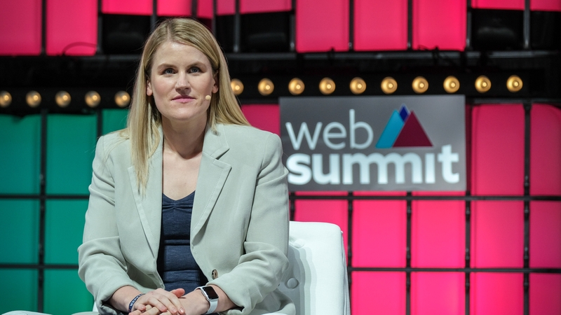 Frances Haugen, Facebook whistle-blower, addressed the Web Summit in Lisbon