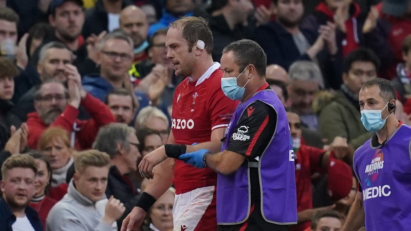 Wales' Alun Wyn Jones leaves the field last weekend