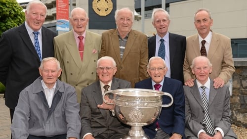 Des Ferguson (front row on the left) with some of his old Dublin team-mates back in 2012
