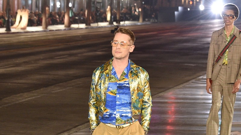 The show transformed the iconic Hollywood landmark into a disco-inspired runway. Photo: Getty