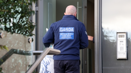 Gardaí at the scene in Finglas, Dublin yesterday (Pic: RollingNews.ie)