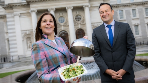Amanda Roche-Kelly, Managing Director of Just Eat Ireland with Tánaiste and Minister for Enterprise, Trade and Employment Leo Varadkar