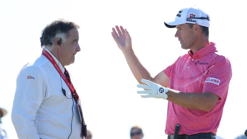 Padraig Harrington called in the rules official after an incident with a moth, but he faced no penalty