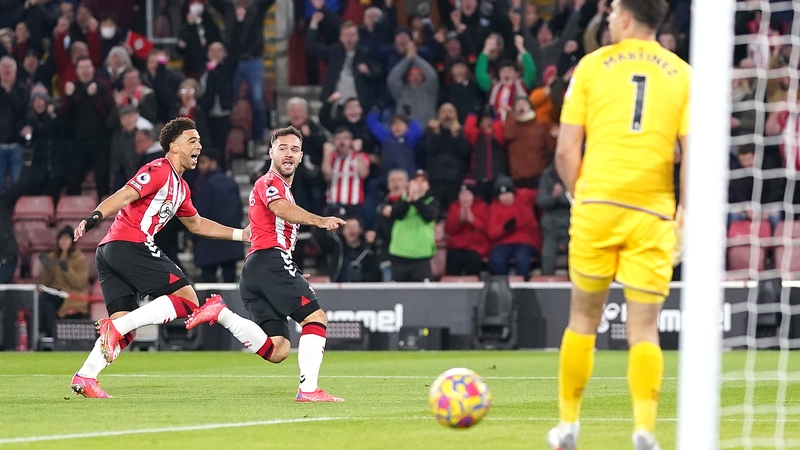Adam Armstrong celebrates the game's only goal