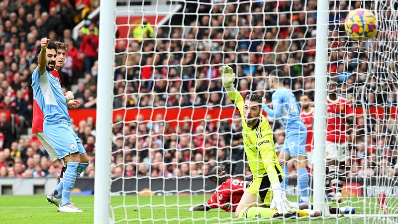 Eric Bailly of Manchester United (obscured) scores an own goal