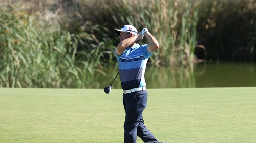 Padraig Harrington on the 17th hole of his third round in Portugal