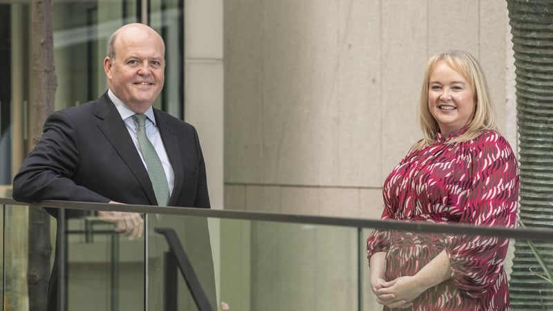 AIB CEO Colin Hunt and June Butler, CEO of SBCI