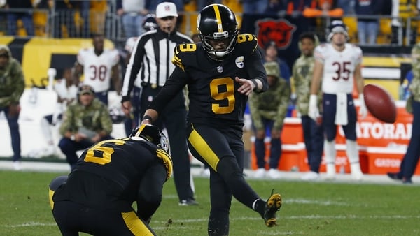 Chris Boswell kicks the game-winning field goal