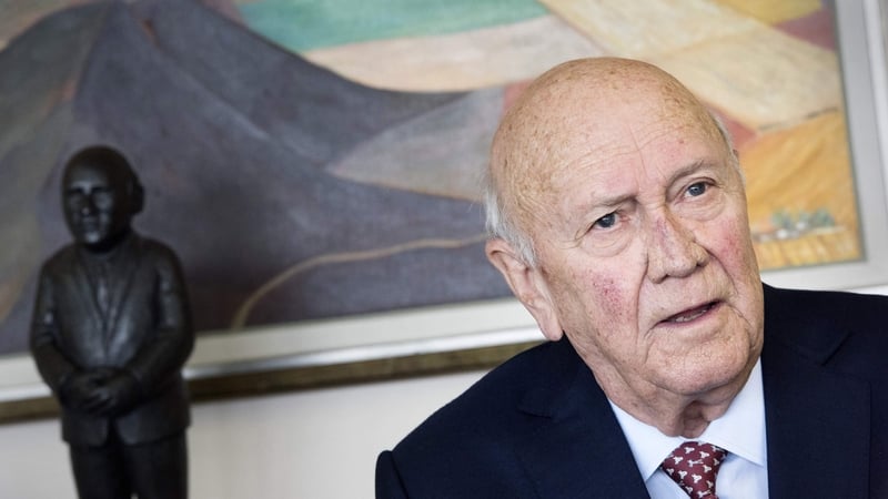 FW de Klerk died at his home in Fresnaye