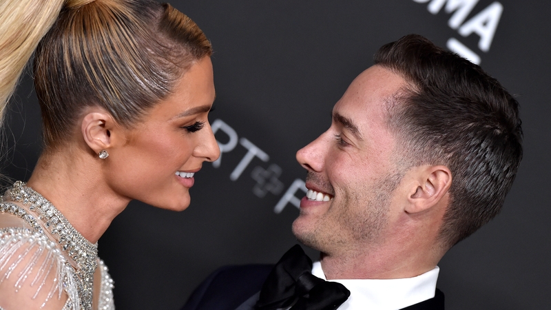 Paris Hilton and Carter Reum attend the 10th Annual LACMA Art+Film Gala presented by Gucci. Photo: Getty.