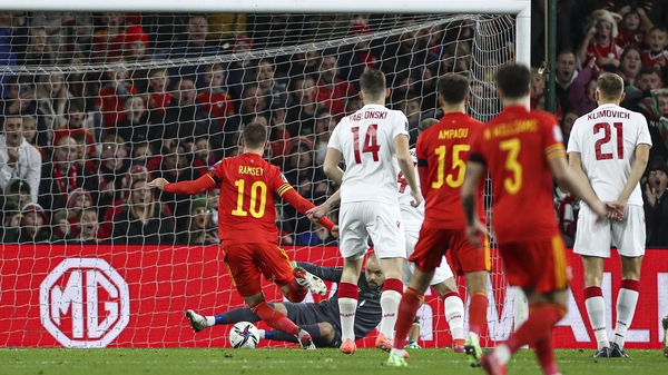 Aaron Ramsey opened the scoring for Wales