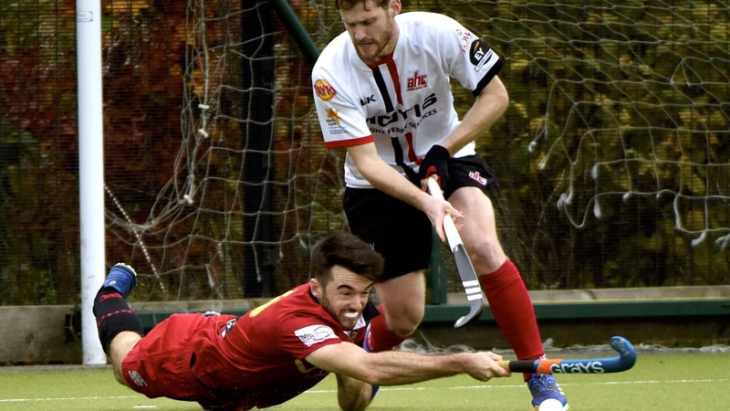 Banbridge's Jonny McKee tackles Michael Robson of Annadale