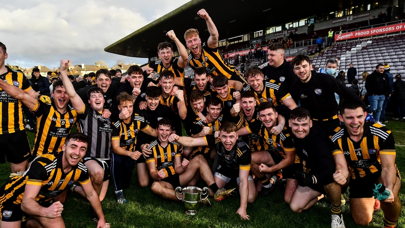 Mountbellew Moylough players celebrate their county title success