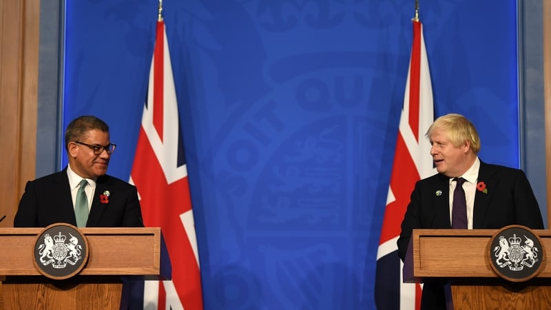 Boris Johnson was speaking during a briefing alongside COP26 President Alok Sharma this evening