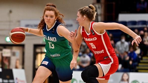 Claire Melia of Ireland in action against Michaela Krejzova of Czech Republic