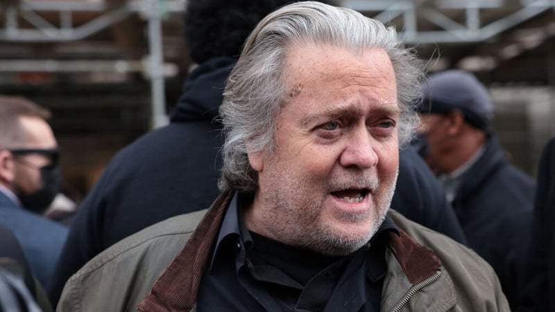 Steve Bannon turned himself in at an FBI office in Washington earlier today