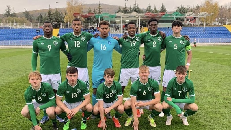 The Irish team which beat Bulgaria 2-0