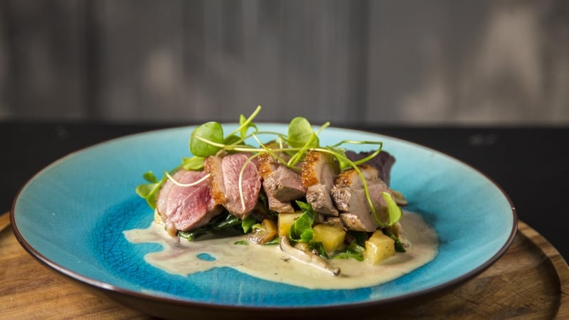 Brian McDermott's Irish duck breast with potato & cabbage