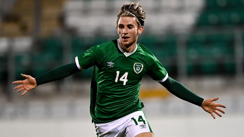 Oliver O'Neill celebrates his decisive strike against Sweden