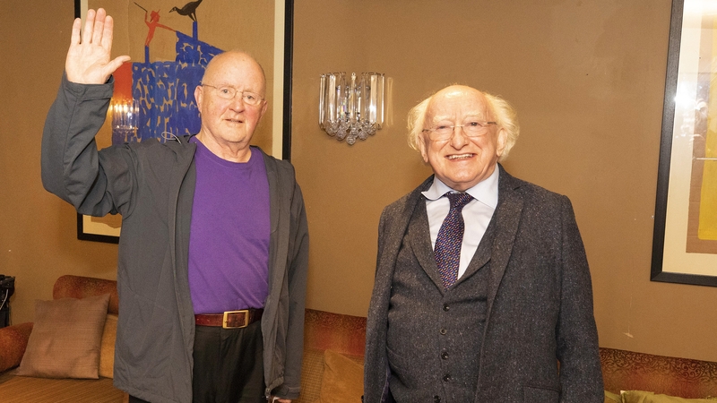 Lifetime Achievement Award Winner, Christy Moore and President Michael D. Higgins