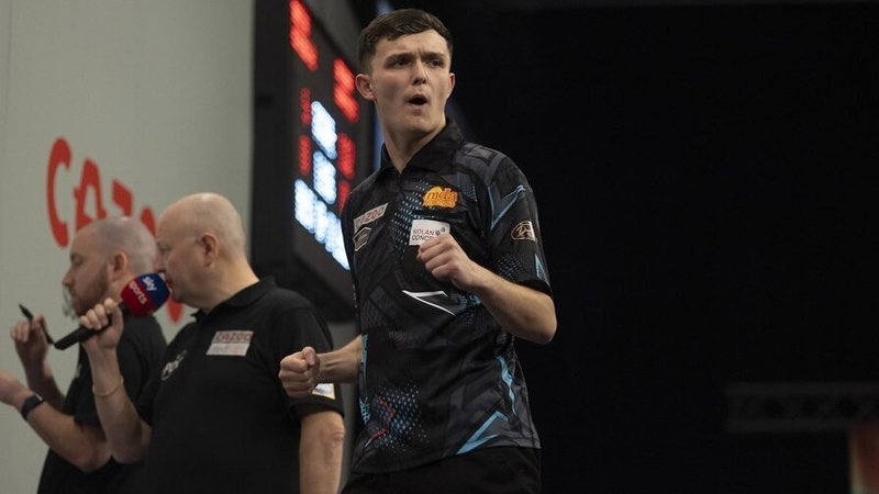 Nathan Rafferty took his two legs with finishes of 124 and 106, but Jonny Clayton was too good on the night