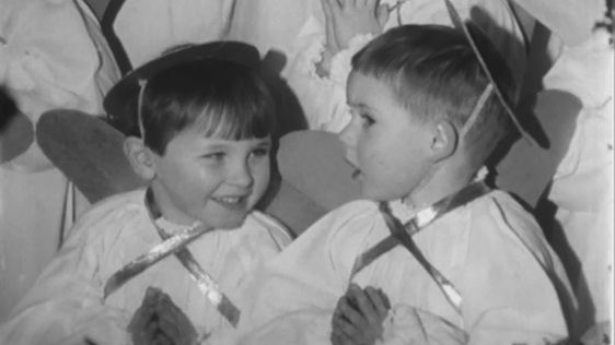 Children at the Mansion House crib blessing, 1971.