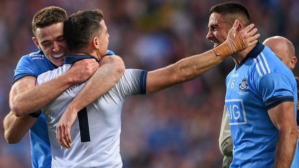 Brian Fenton (L) is unsure over Stephen Cluxton's (No 1) inter-county future