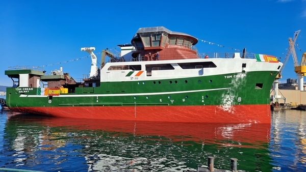 RV Tom Crean had its hull launch at a shipyard in north-western Spain