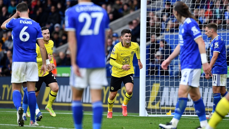 Chelsea midfielder Christian Pulisic celebrates the third goal